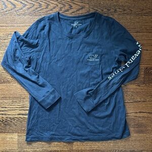 Vineyard Vines Women's Navy Long Sleeve Tee